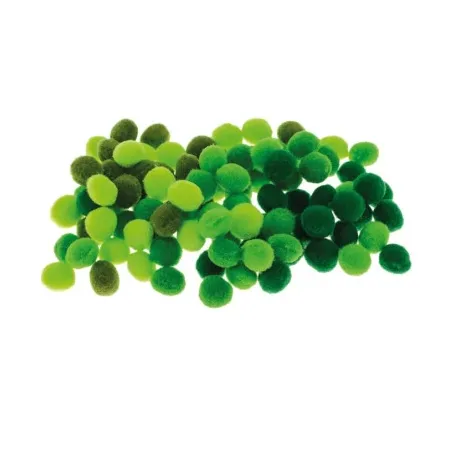 Pompony kreatywne Brewis 1cm Zielone Mix, 100szt - 2